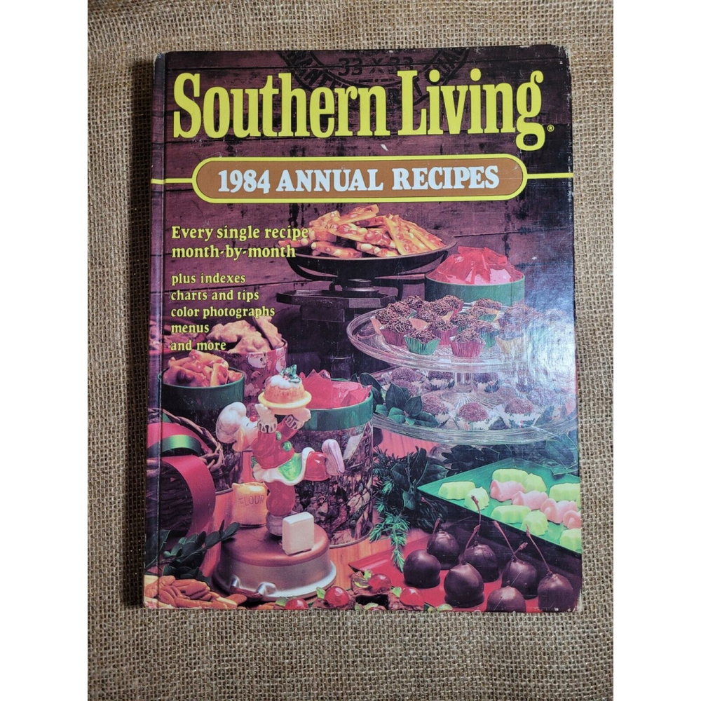 Southern Living 1984 Annual Recipes Vintage Lrg Hardcover‎ Cookbook Photos Menus